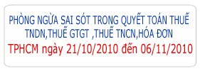 hoc ke toan, lop hoc ve quyet toan thue ,thue tndn, thue gtgt, thue tncn tai tphcm